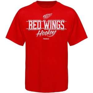   NHL Reebok Detroit Red Wings Red Allegiance T shirt: Sports & Outdoors