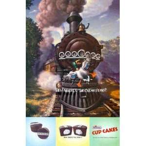   Filling? Mallard Duck / Train Steam Engine: Great Original Print Ad
