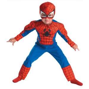    Deluxe Muscle Chest Toddler Spider Man Costume: Toys & Games