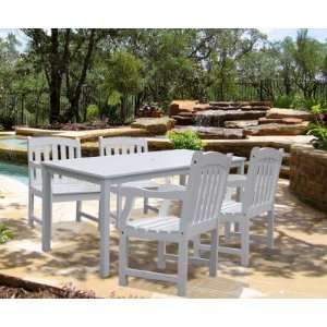   Bradley Rectangular Extention Table Dining Set: Patio, Lawn & Garden