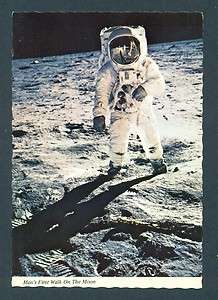 VA0021 4x6 Postcard Mans First Walk on the Moon Apollo  