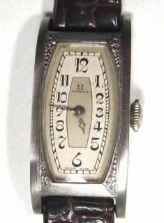 Amazing Pre WWII Ladies Omega 18K Art Deco TanQ Watch  