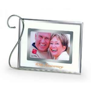  Russ 40th Anniversary Glass Frame, 4 by 6 Inch