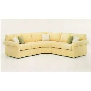  3 pc custom sectional sofa with rolled arms and cushion 