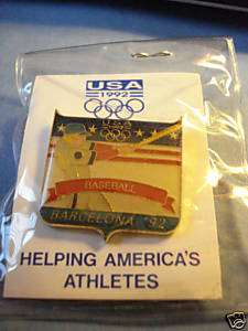 Summer Olympics 1992 Barcelona badge badge Baseball  