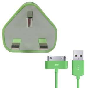   Charger And Cable For Apple iPods iPhones iPads   Green: Electronics