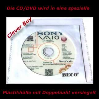 Treiber CD/DVD für Sony VAIO VGN Serie Notebook  