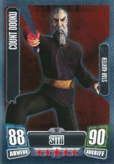 COUNT DOOKU Star 207  Star Wars Force Attax Serie 2  