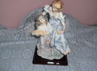   Armani Mother Daughter Porcelain Figurine Florence Italy Signed 1987