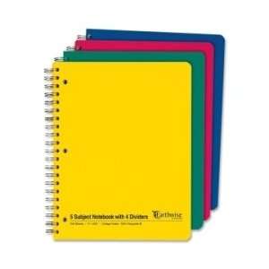 Ampad College Ruled Five Subject Notebook  Assorted Colors 