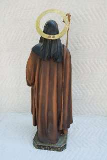Antique statue of St. Claire w/ real glass eyes +  