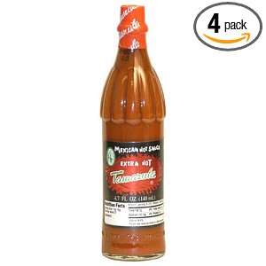 Tamazula Extra Hot Sauce , 4.7 Ounce Bottle (Pack of 4):  