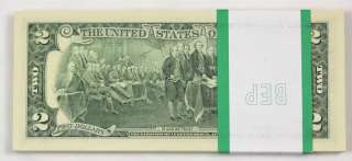    100) $2 BEP Wrapped Uncirc. Federal Reserve Notes   Consecutive SNs