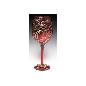  Lolita Wine Glass   Bejewelled   Red Glass with Diamante 