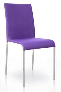 Design Stuhl Stapelstuhl Choice Bezug lila chrom Stühle 