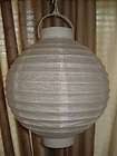 12 White Chinese Paper Lanterns LED Battery Operated
