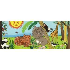  Green Frog Art Canvas Gallery Wrapped Art, The Jungle 