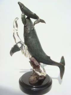 Bringing up Baby Bronze Whale Sculpture Kitty Cantrell  