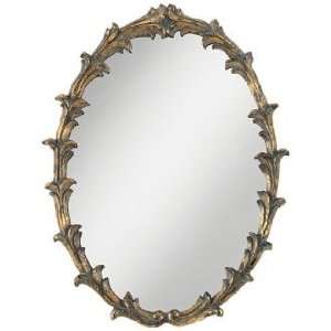  Acanthus Leaf Bronze Oval Wall Mirror