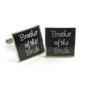    Brother of the Bride Wedding Cufflinks   Black Toys & Games