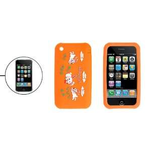 Gino Orange Silicone Skin Case Rabbit Style Cover for Apple iPhone 3G