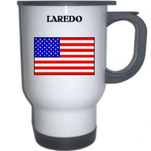  US Flag   Laredo, Texas (TX) White Stainless Steel Mug 