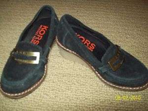 Michael Kors girls FASHION logo black suede shoes 11 M  