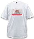 Big and & Tall California state flag cali bear long white t shirt 