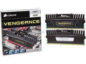 CORSAIR Vengeance 4GB (2x2GB) DDR3 1600 (PC3 12800) 1.5V CL8 Desktop 
