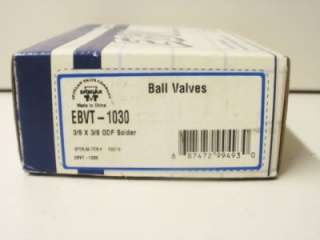 Sporlan EBVT 1030 Ball Valve 3/8 inch ODF w/ access NIB  