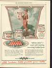 1920 BUGLE BLOWING BOY SCOUT CAMP WILSON SAUSAGE FOOD COOK 
