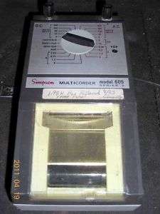 VINTAGE SIMPSON 605 CHART RECORDER  