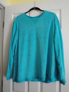 NWT SUSAN GRAVER French Terry Pullover   BLUE 2X  
