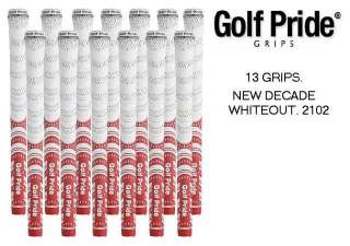   Pride New Decade Multi Compound Whiteout Golf Grips   White/RED  