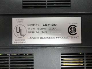 Lanier LCT 2D Cassette Transcriber Unit LCR2D S/N 150866 Used 