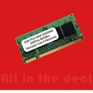 2GB DDR2 PC5300 SODIMM PC2 5300 667 MHz LAPTOP RAM NEW  