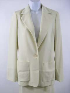 LUCA LUCA Yellow Wool Skirt Suit Blazer Outfit Set 40  