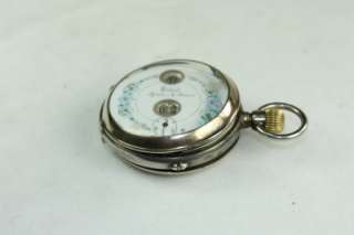 Vintage Silver Jump Digital Pocket Watch System A. Kaiser c. 1900 