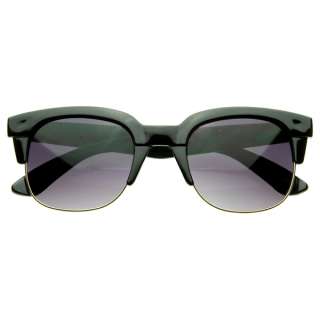 Vintage Inspired Square Half Frame Retro Wayfarer Style Sunglasses 