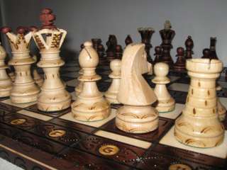 Schach Edles Schachspiel Royal 54x54 cm Holz Handarbeit  