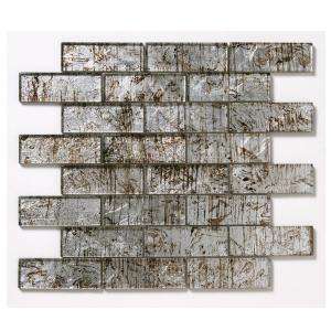   Glass 12 in. x 12 in. Silver Maple Glass Mesh Mounted Mosaic Tile