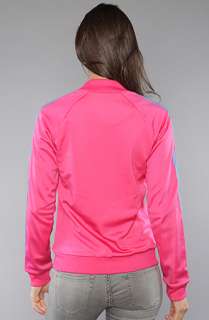 adidas The Supergirl Track Top in Radiant Pink and Sharp Blue 