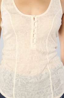 Free People The Pointelle Henley Tank in Oatmeal Heather  Karmaloop 