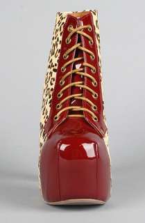 Jeffrey Campbell The Lita Shoe in Cheetah Fur and Red Leather 
