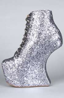 Jeffrey Campbell The Night Lita Shoe in Pewter GlitterExclusive 