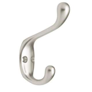   Duty Coat and Hat Hook in Satin Nickel B42302Q SN C5 at The Home Depot