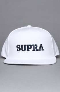 SUPRA The Mark Starter Snapback Hat in White  Karmaloop   Global 