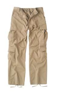 Mens Khaki Vintage Paratrooper Cargo Pants, New 613902268807  