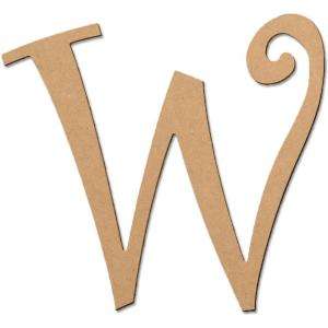 Design Craft MIllworks 8 In. MDF Curly Letter (W) 47238 at The Home 