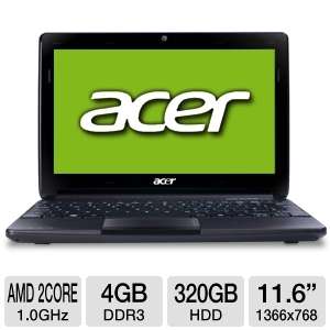 Acer Aspire AO722 0825 LU.SFT02.299 Netbook   AMD Dual Core C 60 1 